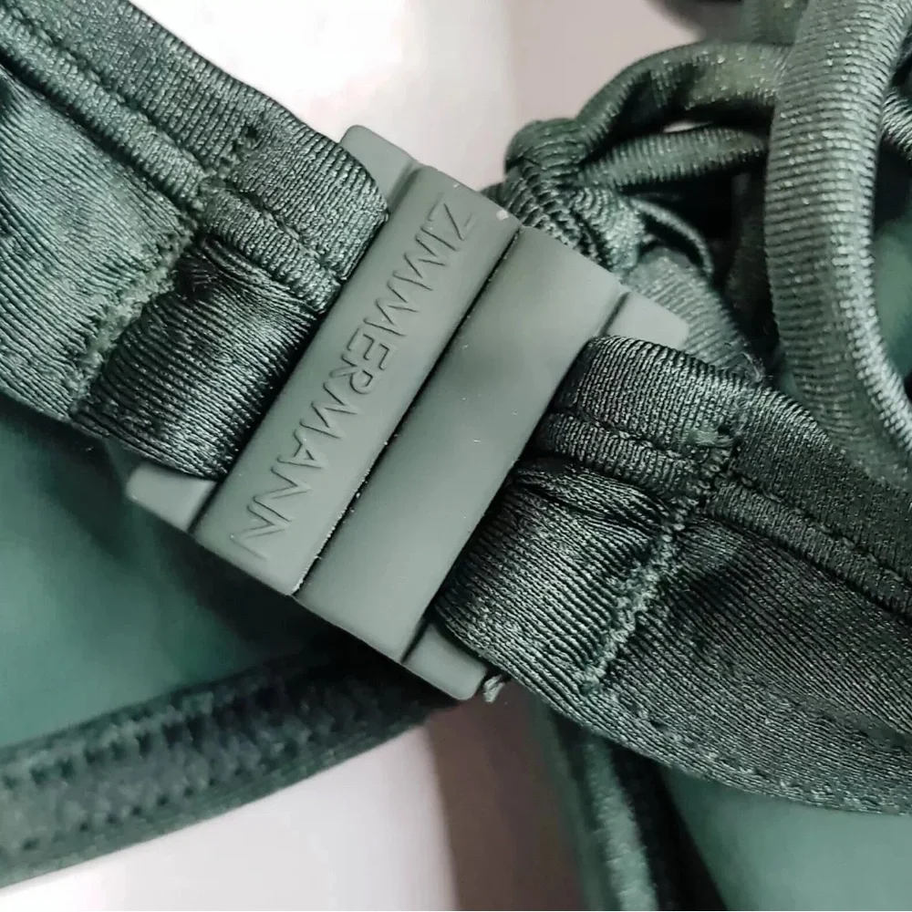 Zimmermann Green Bikini with Textured Fabric and Tie-Front - Picture 6 of 16